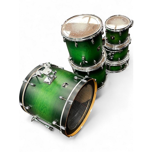 Used Gretsch Drums 6 Piece Catalina Maple Satin Emerald Green Drum Kit
