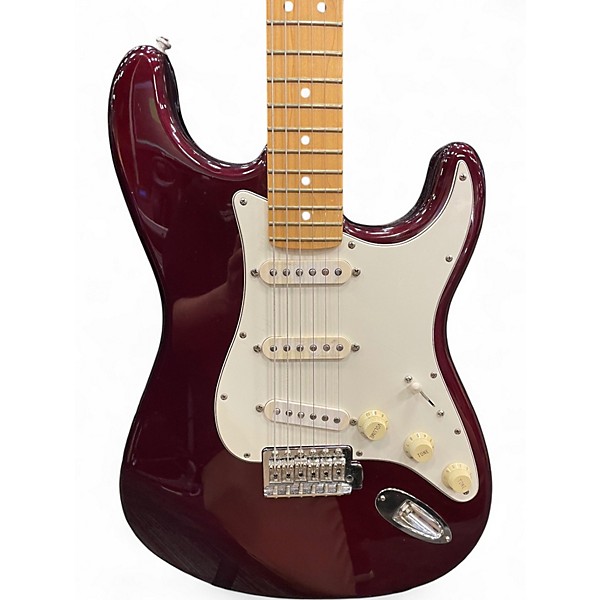 Used Fender American Standard Stratocaster Maroon Solid Body Electric Guitar
