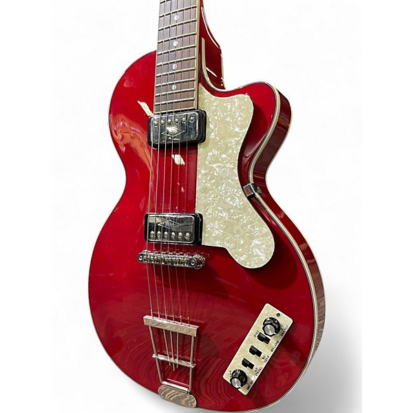 Used Hofner Contemporary Series Club Cherry Solid Body Electric Guitar