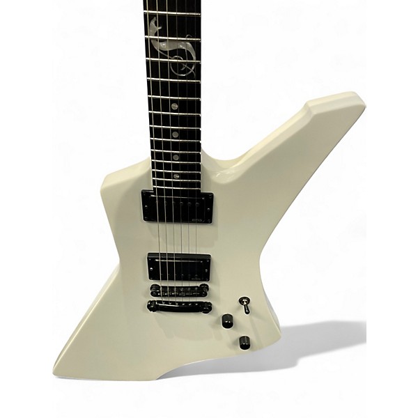 Used ESP LTD James Hetfield Snakebyte White Solid Body Electric Guitar
