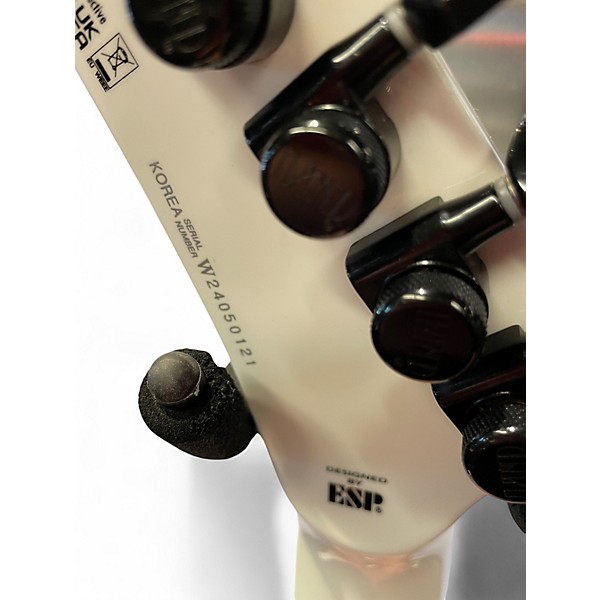 Used ESP LTD James Hetfield Snakebyte White Solid Body Electric Guitar