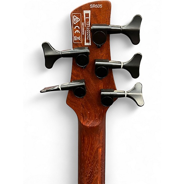 Used Ibanez SR605 5 String Mahogany Electric Bass Guitar