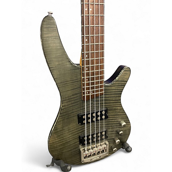 Used Ibanez SRX595 Trans Green Electric Bass Guitar