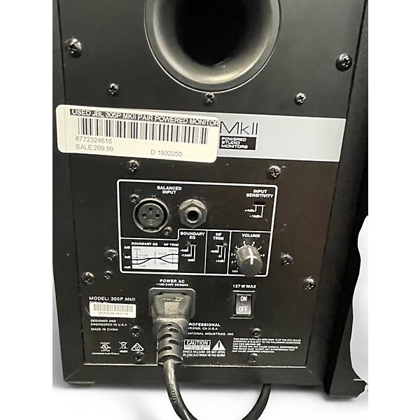 Used JBL 305P MKii Pair Powered Monitor