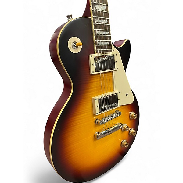 Used 2020 Epiphone 1959 Reissue Les Paul Standard 3 Tone Sunburst Solid Body Electric Guitar