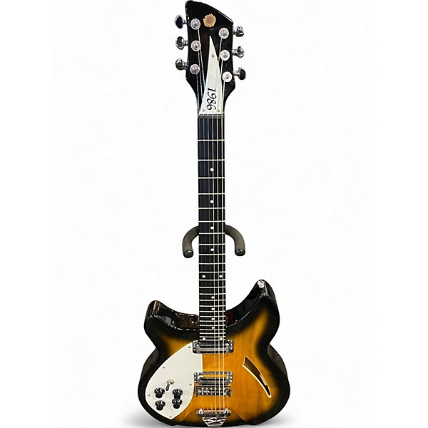 Used Aio Wolf W300 2 Tone Sunburst Hollow Body Electric
