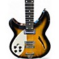 Used Aio Wolf W300 2 Tone Sunburst Hollow Body Electric Guitar