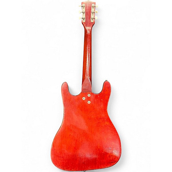 Used Silvertone 60s 1410 Model red and white Solid Body Electric Guitar