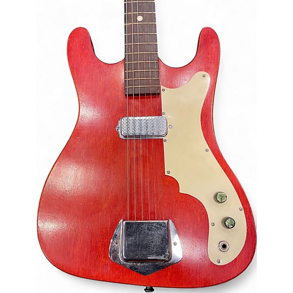 Used Silvertone 60s 1410 Model red and white Solid Body Electric Guitar