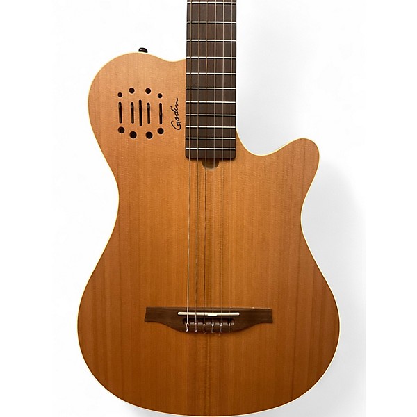 Used Godin Multiac grand concert duet Antique Natural Classical Acoustic Electric Guitar