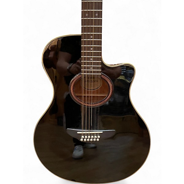 Used Yamaha apx-5-12a Black 12 String Acoustic Electric Guitar
