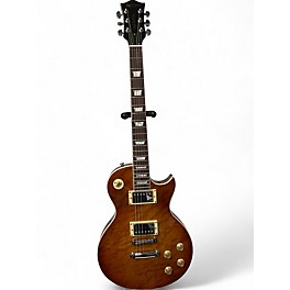 Used Leo Jaymer LP Style Amber Quilt Solid Body Electric Guitar