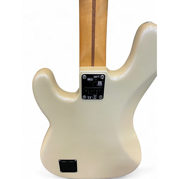 Used Fender Player Plus Active Precision Bass Olympic White Electric Bass Guitar