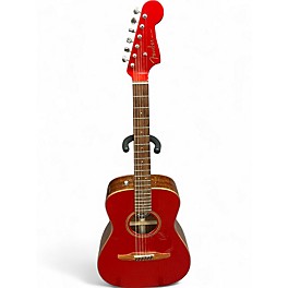 Used Fender Malibu Classic HRM Hot Rod Red Acoustic Electric Guitar