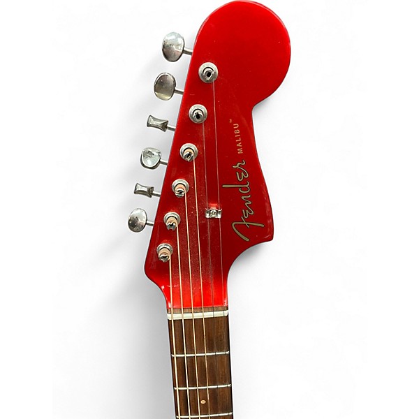 Used Fender Malibu Classic HRM Hot Rod Red Acoustic Electric Guitar