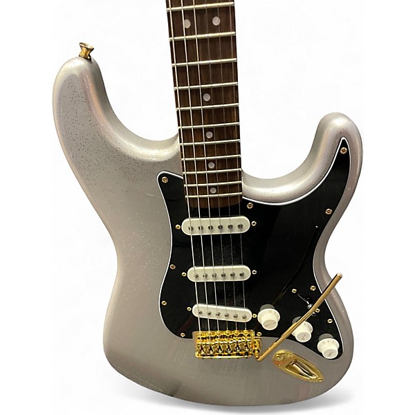 Used Miscellaneous Guitar Silver Sparkle Partscaster w/Squire neck Silver Sparkle Solid Body Electric Guitar