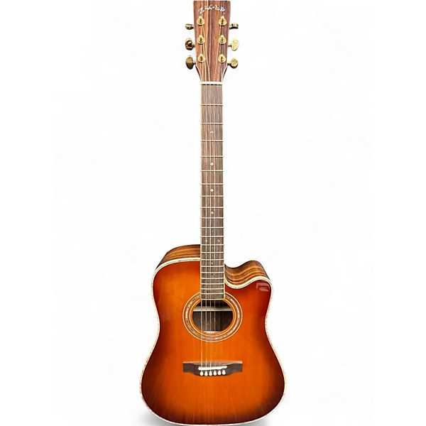 Used Zager ZAD900CE Tobacco Burst Acoustic Electric Guitar