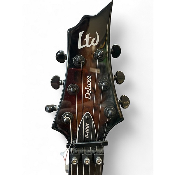 Used ESP H1001 Burl Burst Solid Body Electric Guitar