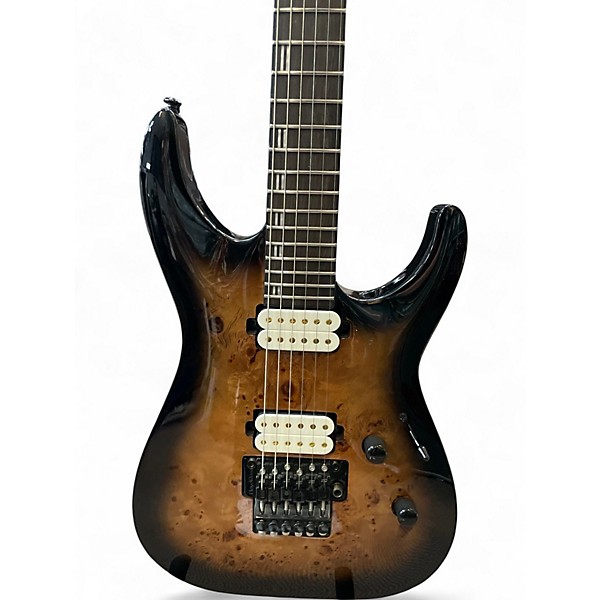 Used ESP H1001 Burl Burst Solid Body Electric Guitar