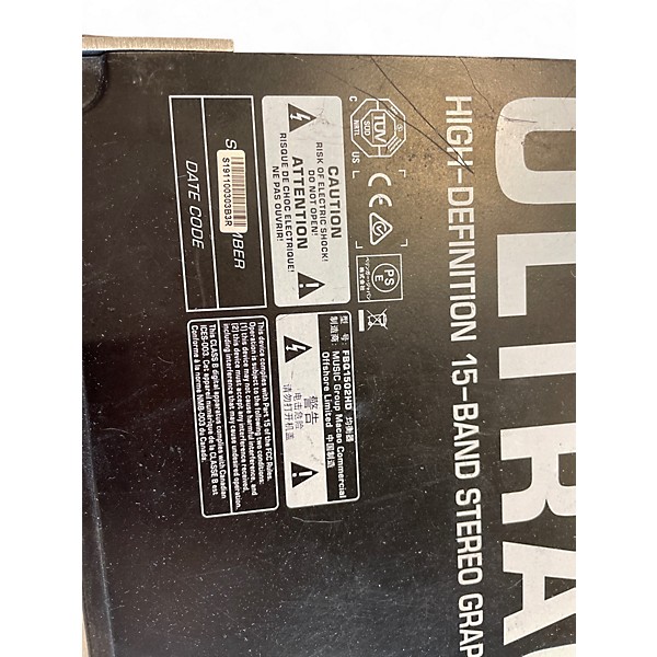 Used Behringer ultra graph PRO Equalizer