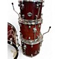 Used 2000s ddrum 4 Piece Maple/Ash Dominion Custom Trans Red Drum Kit