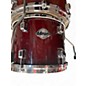 Used 2000s ddrum 4 Piece Maple/Ash Dominion Custom Trans Red Drum Kit