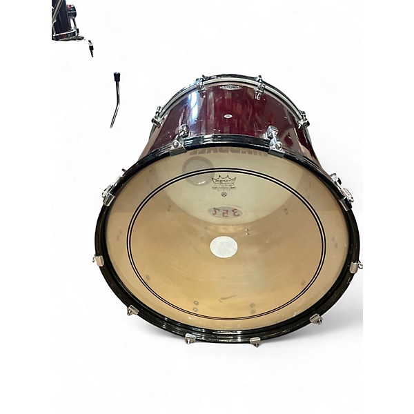Used 2000s ddrum 4 Piece Maple/Ash Dominion Custom Trans Red Drum Kit