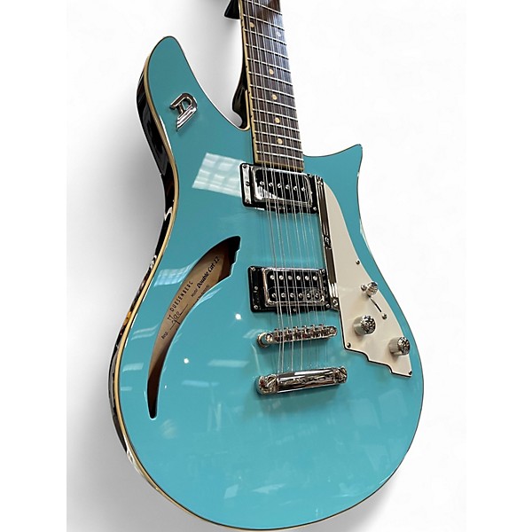 Used Duesenberg Double Cat 12 Catalina Blue Hollow Body Electric Guitar