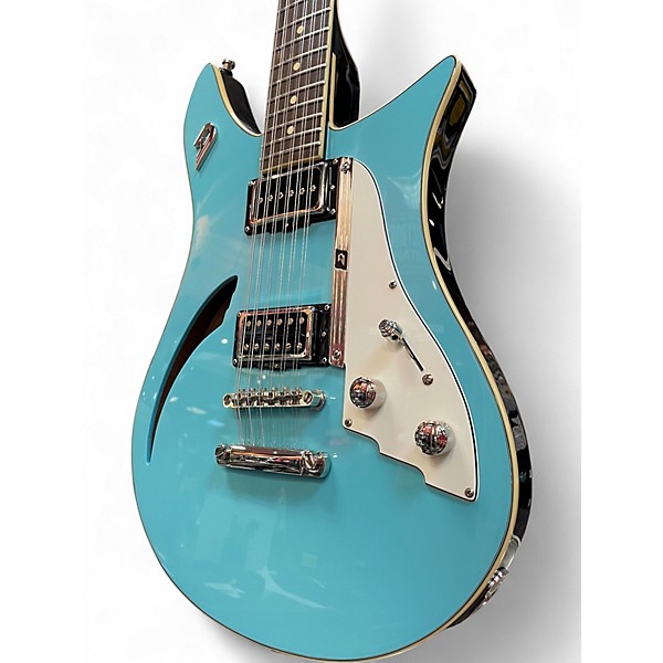 Used Duesenberg Double Cat 12 Catalina Blue Hollow Body Electric Guitar