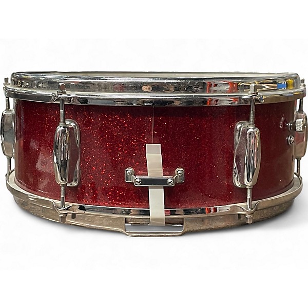 Vintage 1960s Slingerland 5.5X14 Snare Red Sparle Drum