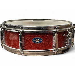 Vintage 1950s Leedy 5X14 Snare Red Sparkle Drum
