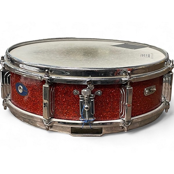 Vintage 1950s Leedy 5X14 Snare Red Sparkle Drum