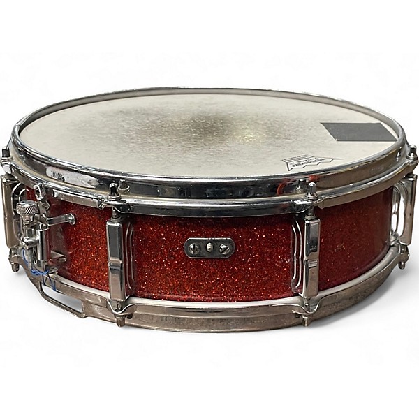 Vintage 1950s Leedy 5X14 Snare Red Sparkle Drum