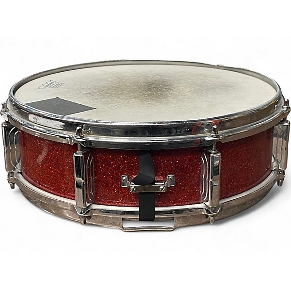 Vintage 1950s Leedy 5X14 Snare Red Sparkle Drum