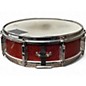 Vintage 1950s Leedy 5X14 Snare Red Sparkle Drum