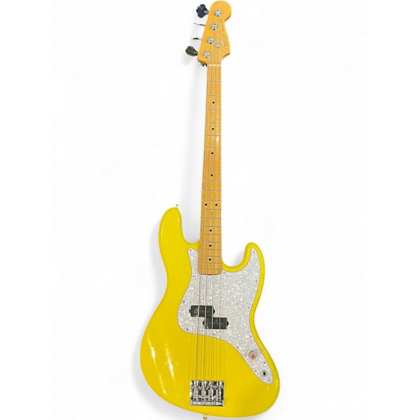Used Fender Mark Hoppus Signature Jazz Bass Yellow Electric Bass Guitar