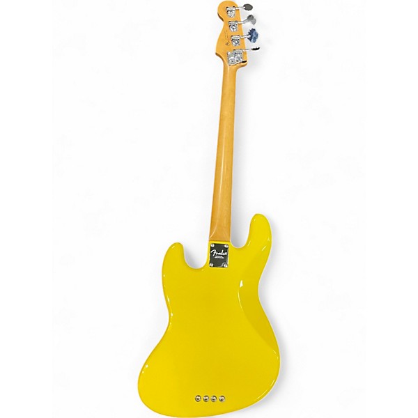 Used Fender Mark Hoppus Signature Jazz Bass Yellow Electric Bass Guitar