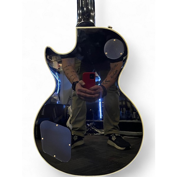 Used 2020s Epiphone Les Paul Custom Blackback Antique Ivory Solid Body Electric Guitar