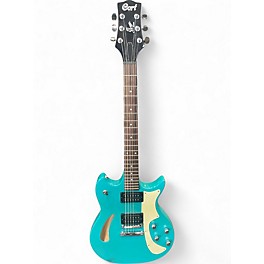 Used Cort jim Triggs Blue Hollow Body Electric Guitar