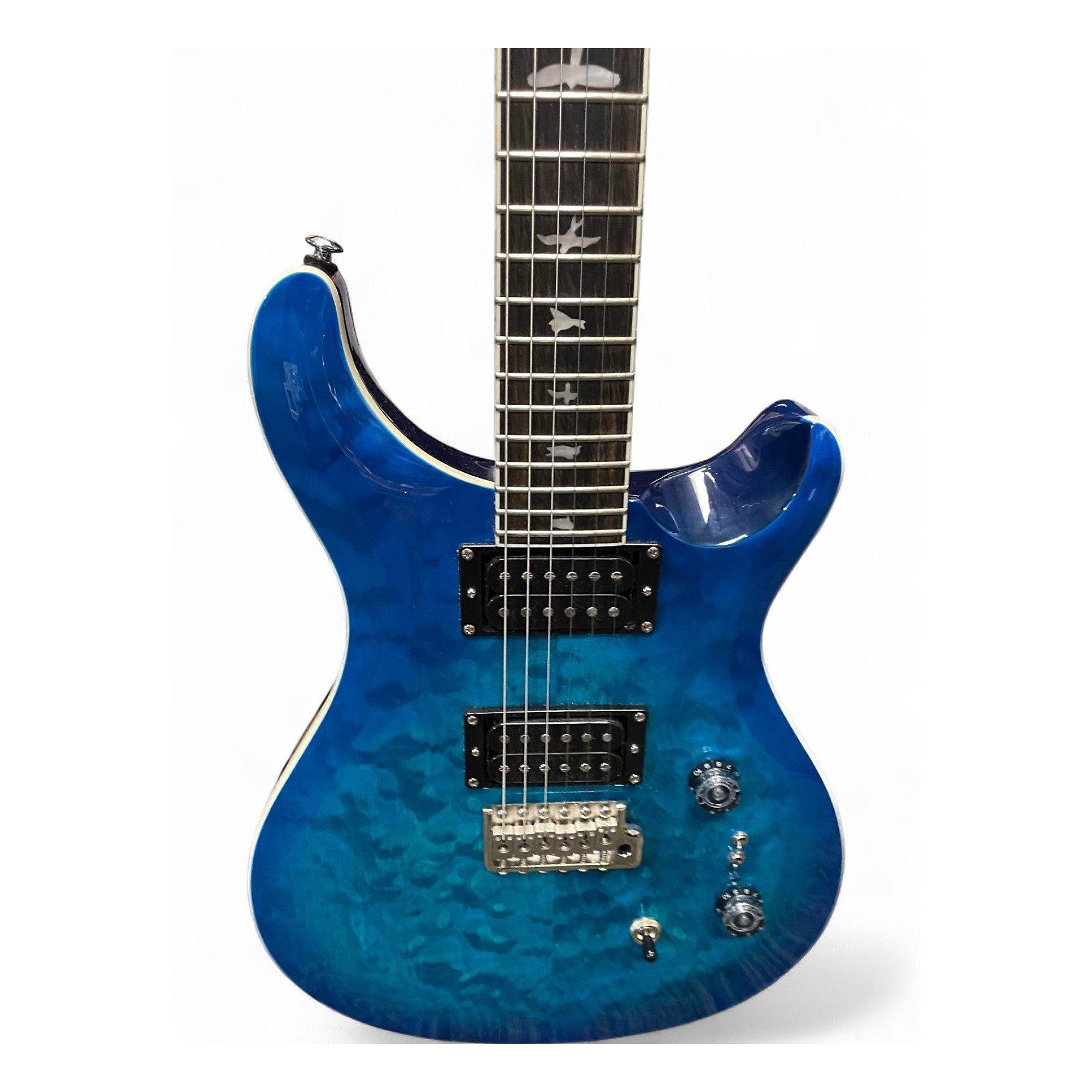 Used PRS SE Custom 2408 Lake Blue Solid Body Electric Guitar