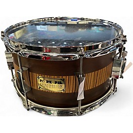 Used Pork Pie 13in Exotic Rosewood Zebrawood Snare Drum ZEBRAWOOD Drum