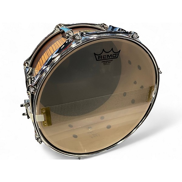 Used Pork Pie 13in Exotic Rosewood Zebrawood Snare Drum ZEBRAWOOD Drum