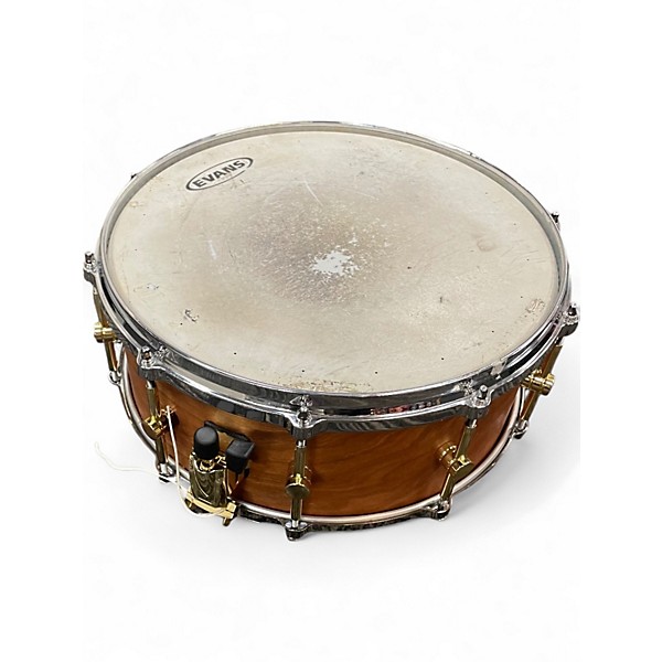 Used Tlc Drums 6.5in 14 x 6.5 8 Ply Cherry Snare Brown Drum