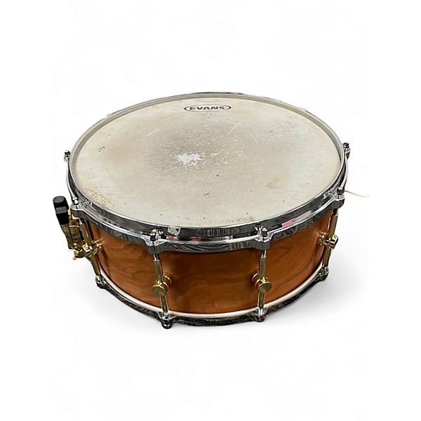 Used Tlc Drums 6.5in 14 x 6.5 8 Ply Cherry Snare Brown Drum