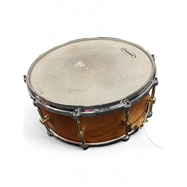 Used Tlc Drums 6.5in 14 x 6.5 8 Ply Cherry Snare Brown Drum