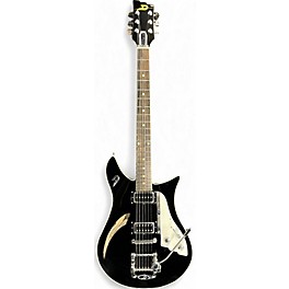 Used Duesenberg Double Cat Black Hollow Body Electric Guitar