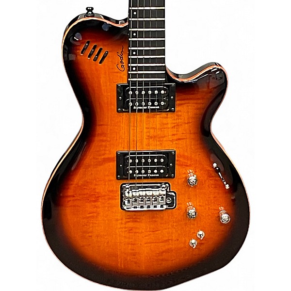 Used Godin LGXT Synth Access Cognac Burst Solid Body Electric Guitar