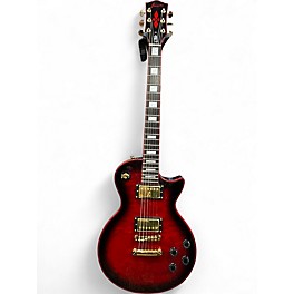 Used Firefly ELITE SINGLE CUT CUSTOM COPY Red to Black Fade Solid Body Electric Guitar
