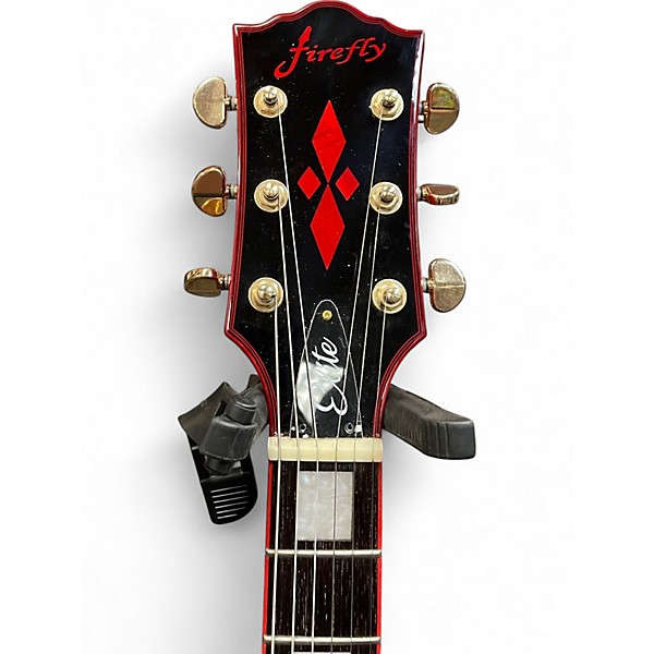 Used Firefly ELITE SINGLE CUT CUSTOM COPY Red to Black Fade Solid Body Electric Guitar
