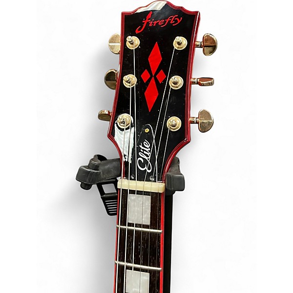Used Firefly ELITE SINGLE CUT CUSTOM COPY Red to Black Fade Solid Body Electric Guitar